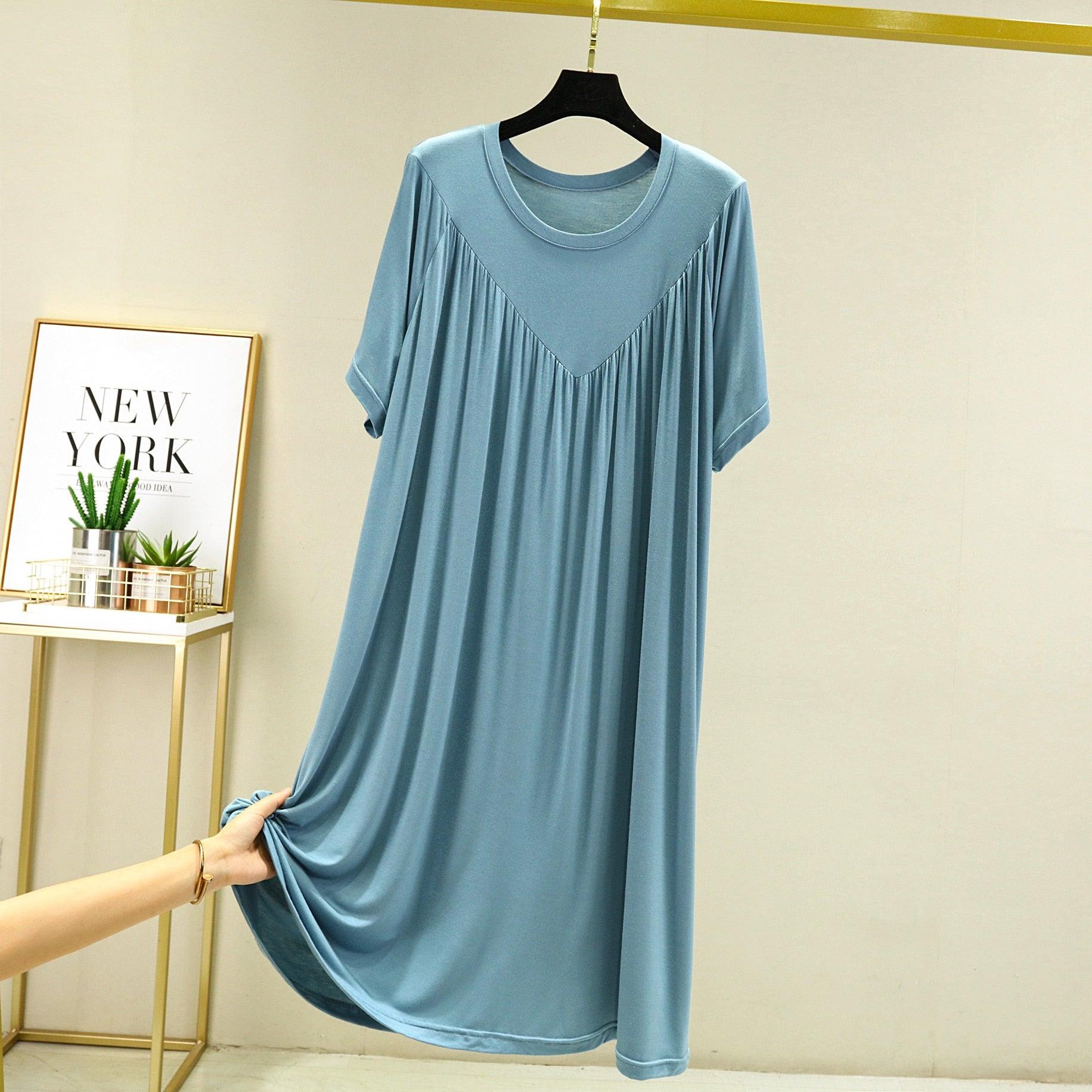 Chemise de nuit ample à manches courtes super douce et confortable - DealValley