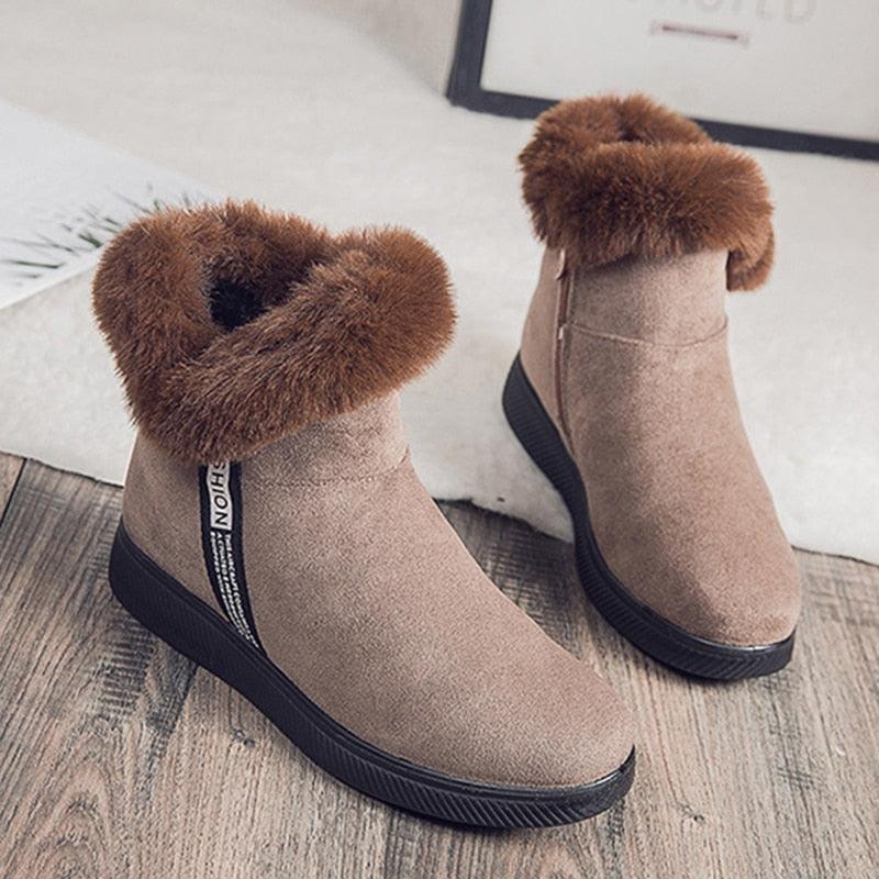 Bottines effet daim - fourrée - Femme - DealValley