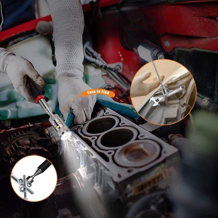 2x Perche télescopique et magnétique à LED - DealValley