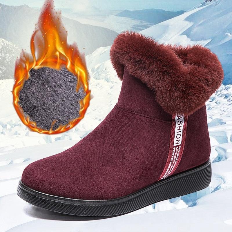 Bottines effet daim - fourrée - Femme - DealValley