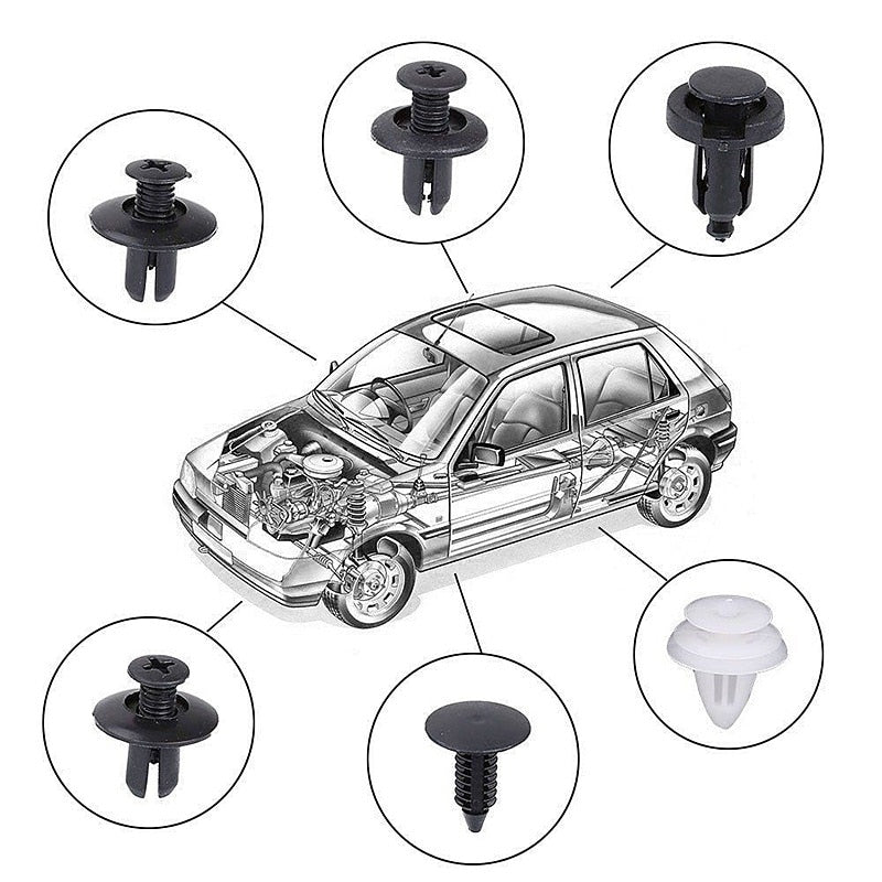 Lot de 100 Clips De Fixation Universels