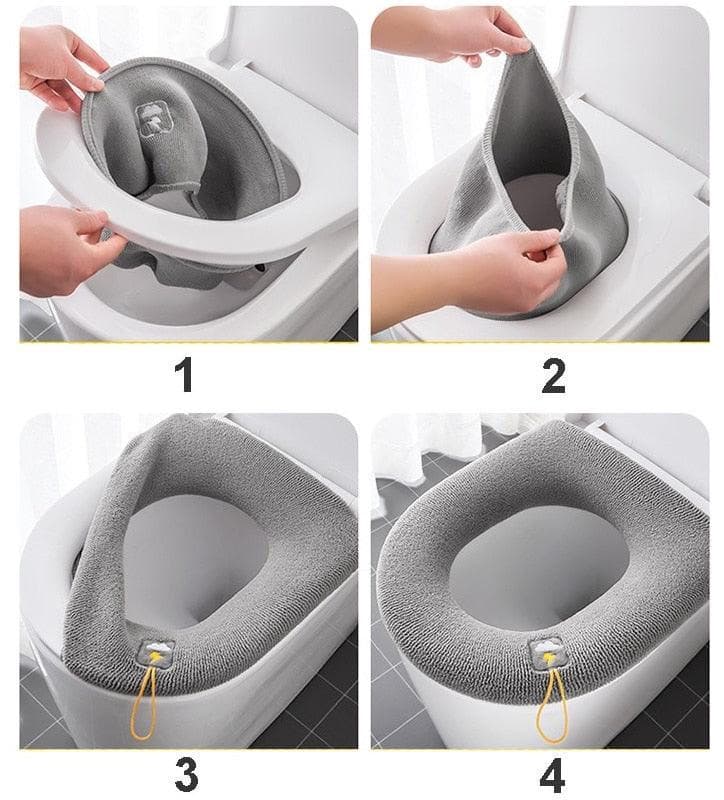 Housse de siège de toilette molletonnée universelle - DealValley