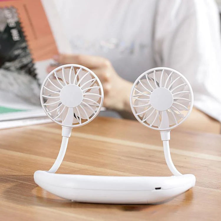 Mini ventilateur portable USB tour de cou rechargeable