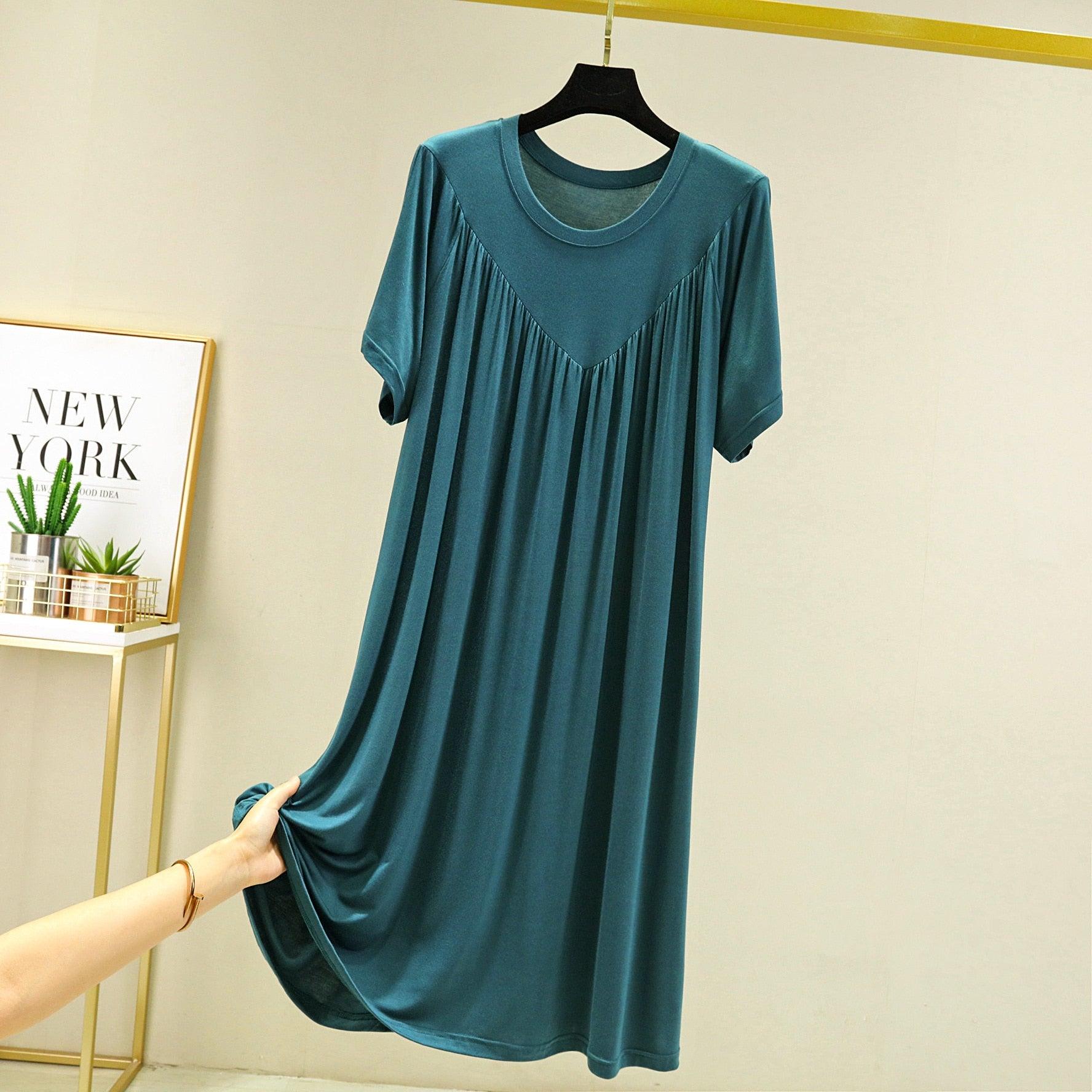 Chemise de nuit ample à manches courtes super douce et confortable - DealValley
