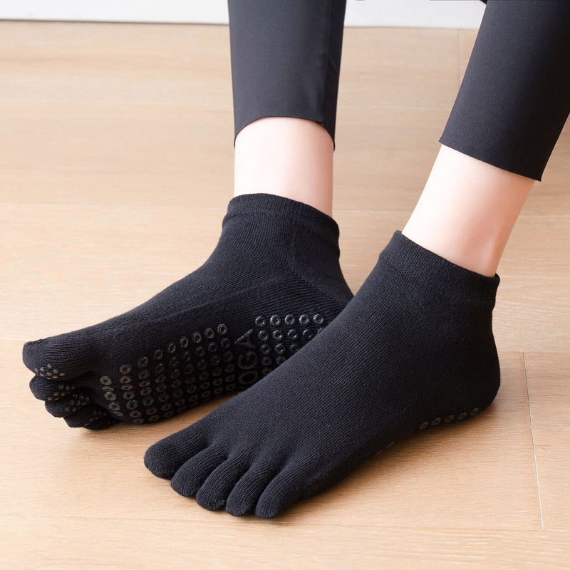 2x Chaussettes doigts antidérapantes