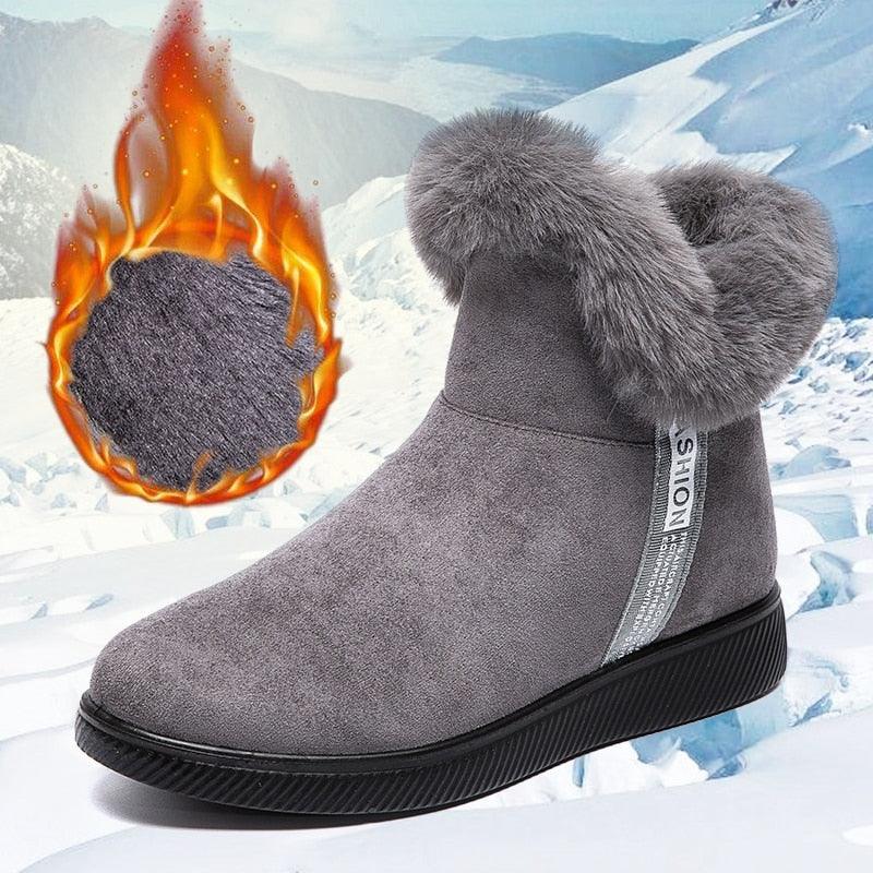 Bottines effet daim - fourrée - Femme - DealValley