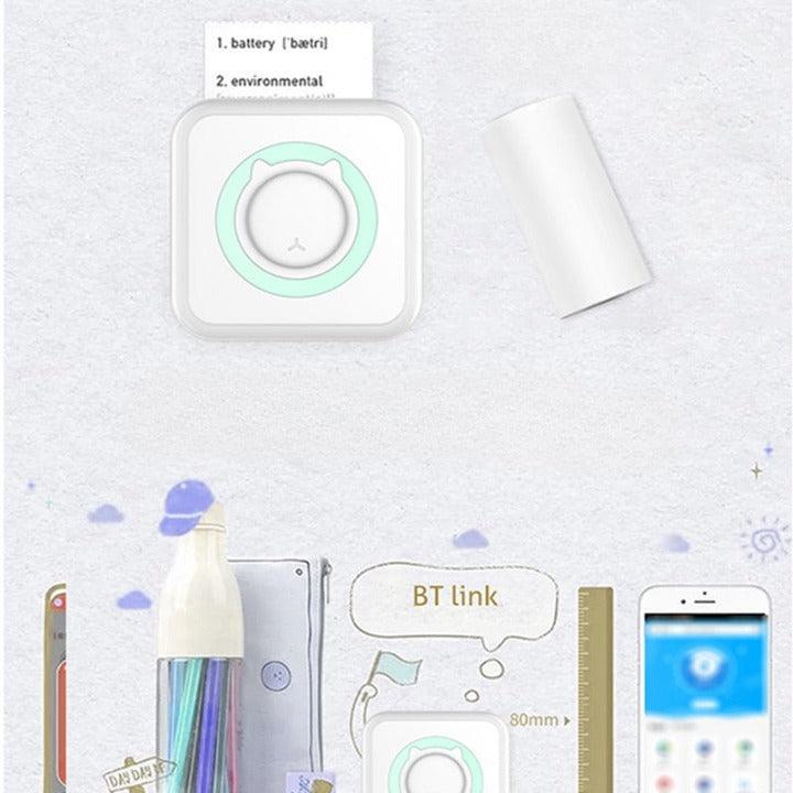 Mini imprimante thermique bluetooth + 13 Rouleaux OFFERTS