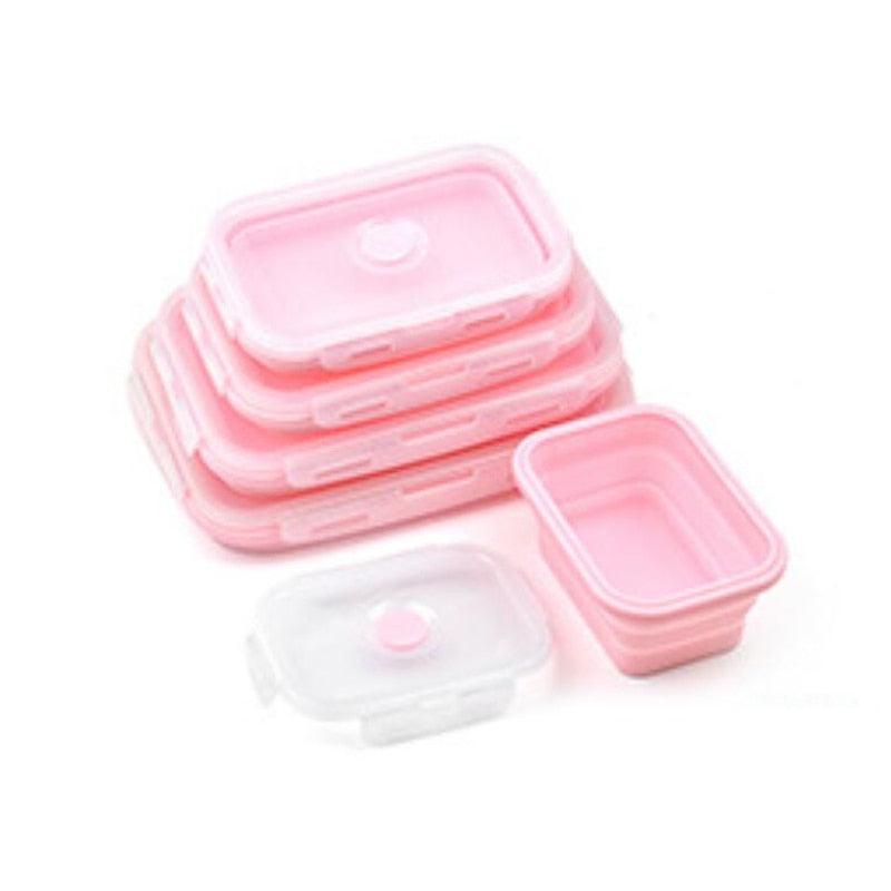 4x Boîtes pliables en silicone - Conservation alimentaire - DealValley