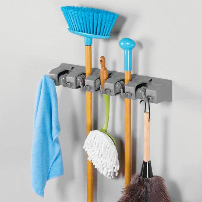 Crochets muraux 2 en 1 - Support balai et crochet - DealValley