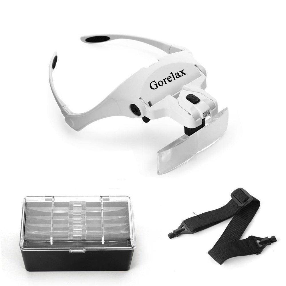 Lunettes loupe de précision avec lampe - DealValley