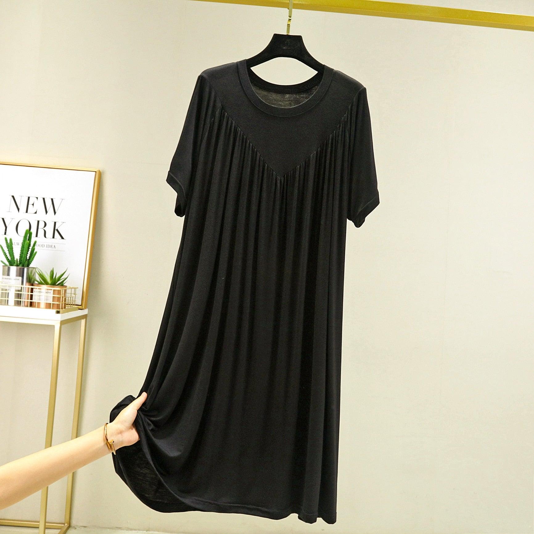 Chemise de nuit ample à manches courtes super douce et confortable - DealValley