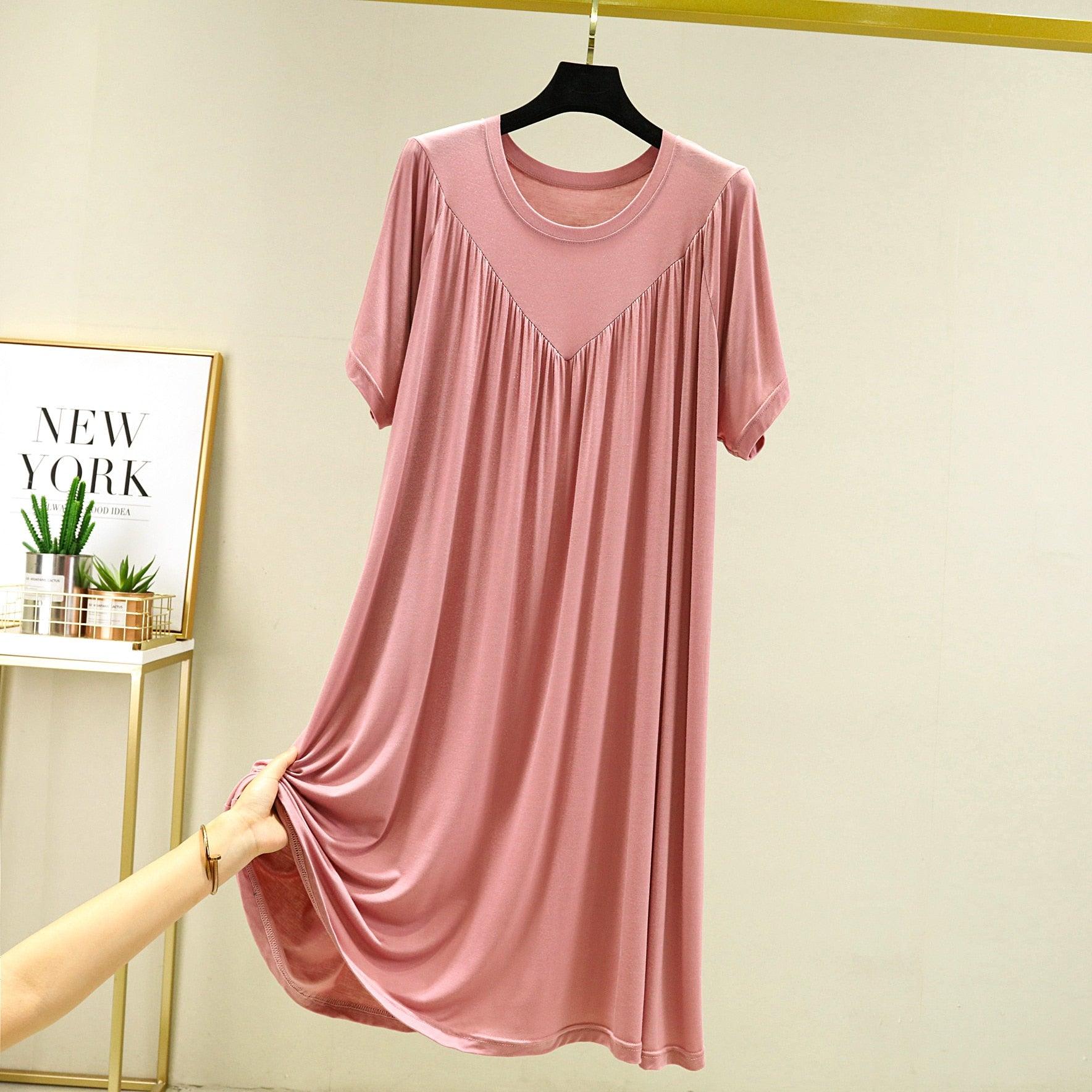 Chemise de nuit ample à manches courtes super douce et confortable - DealValley