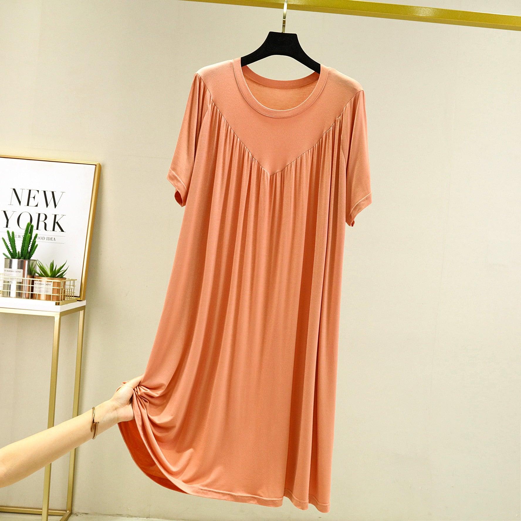 Chemise de nuit ample à manches courtes super douce et confortable - DealValley