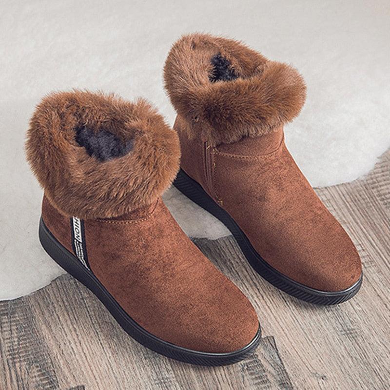 Bottines effet daim - fourrée - Femme - DealValley