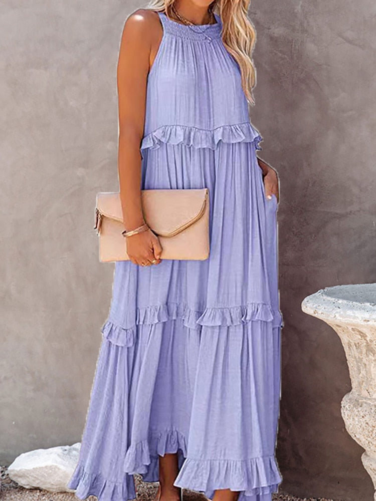 Robe longue à volants - Collection 2023