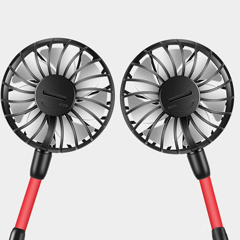 Mini ventilateur portable USB tour de cou rechargeable