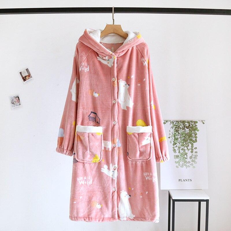 Peignoir cocooning à capuche - Imprimé coeur - DealValley