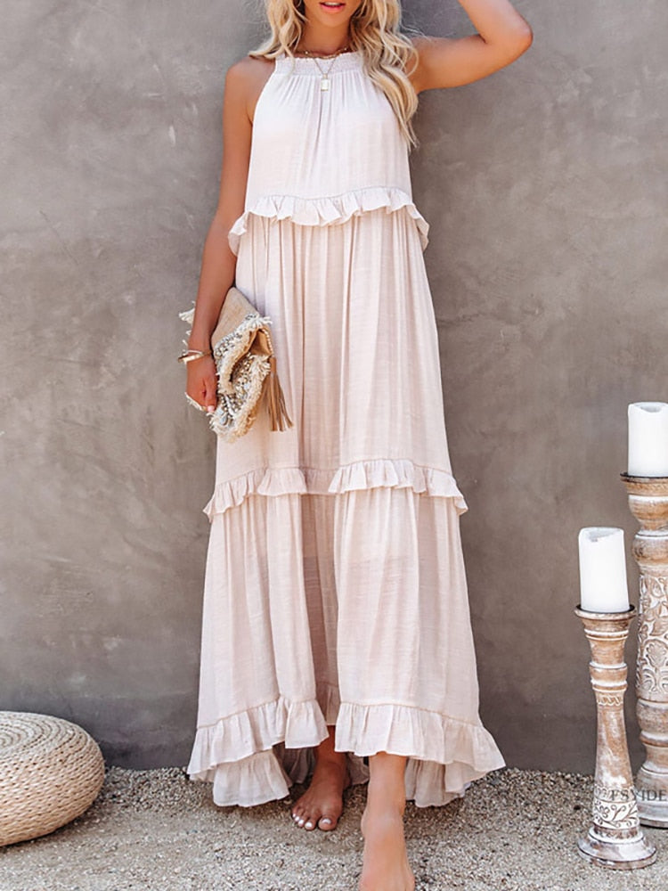 Robe longue à volants - Collection 2023
