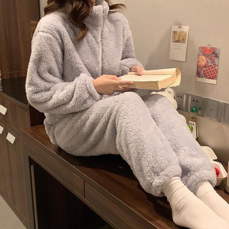 Ensemble cocooning en peluche - Femme - DealValley