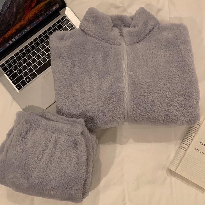 Ensemble cocooning en peluche - Femme - DealValley
