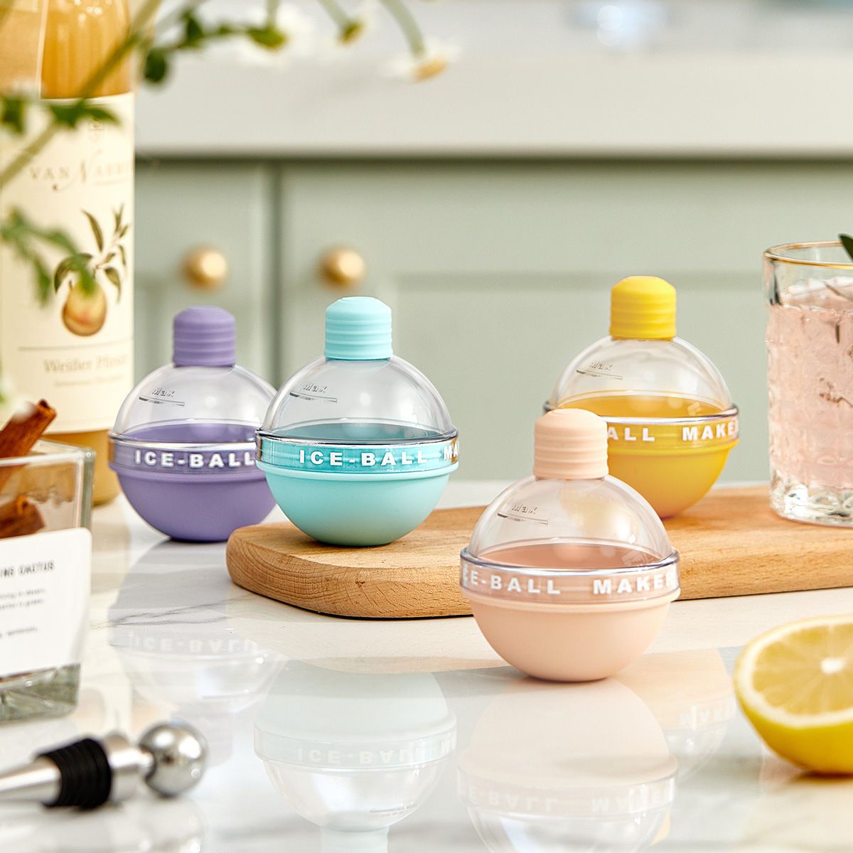 ICE CIRCLE - 2x Moules à glaçons sphériques