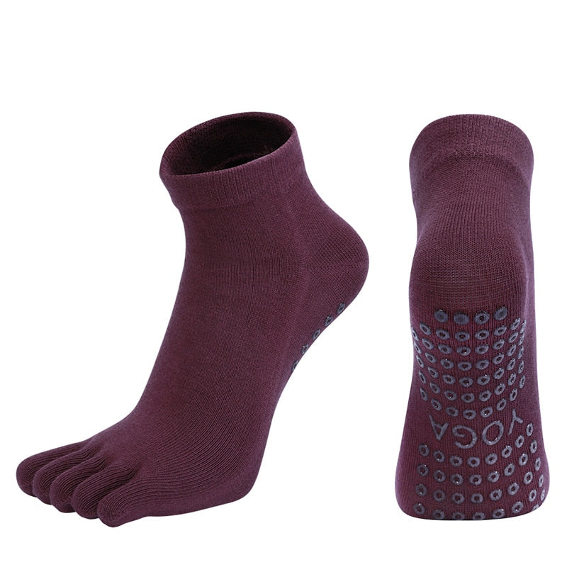 2x Chaussettes doigts antidérapantes