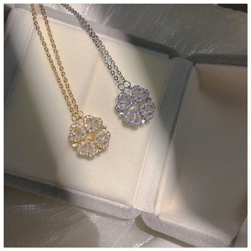 Collier magnétique 2 en 1 - Coeurs ou Trèfle - DealValley