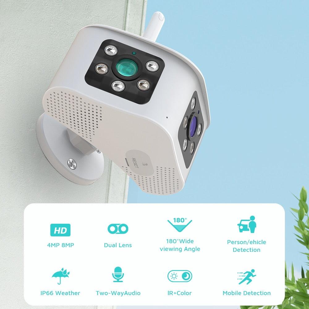 Caméra de surveillance ULTRA GRAND ANGLE - Double Objectif - DealValley