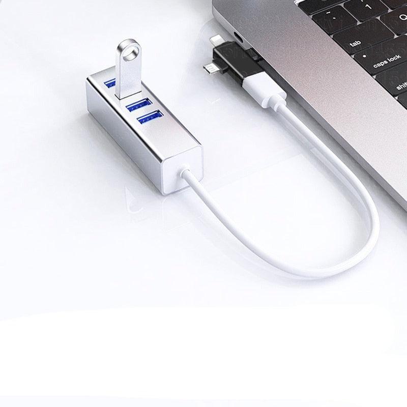 Connecteur USB 3 en 1 universel - USB, Iphone, Android, PC, Tablette - DealValley