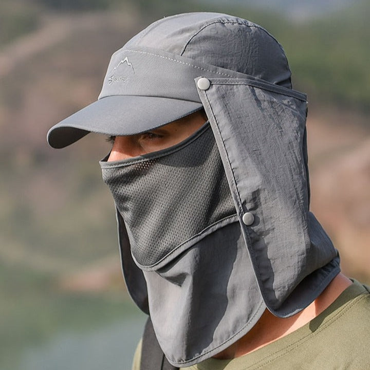 Casquette de randonnée 4 en 1 - Protection intégrale