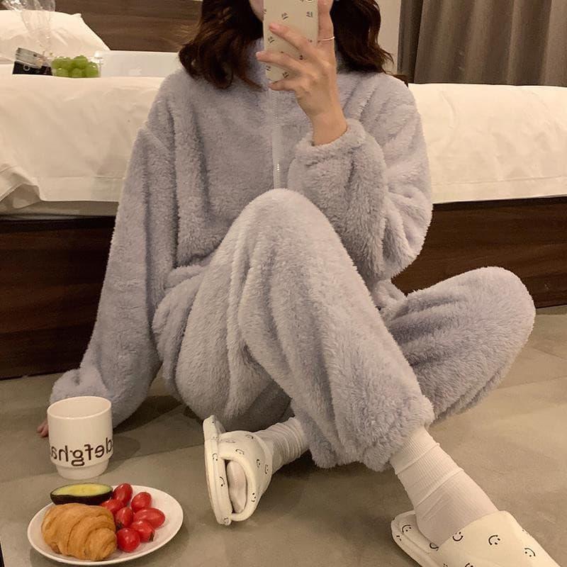 Ensemble cocooning en peluche - Femme - DealValley
