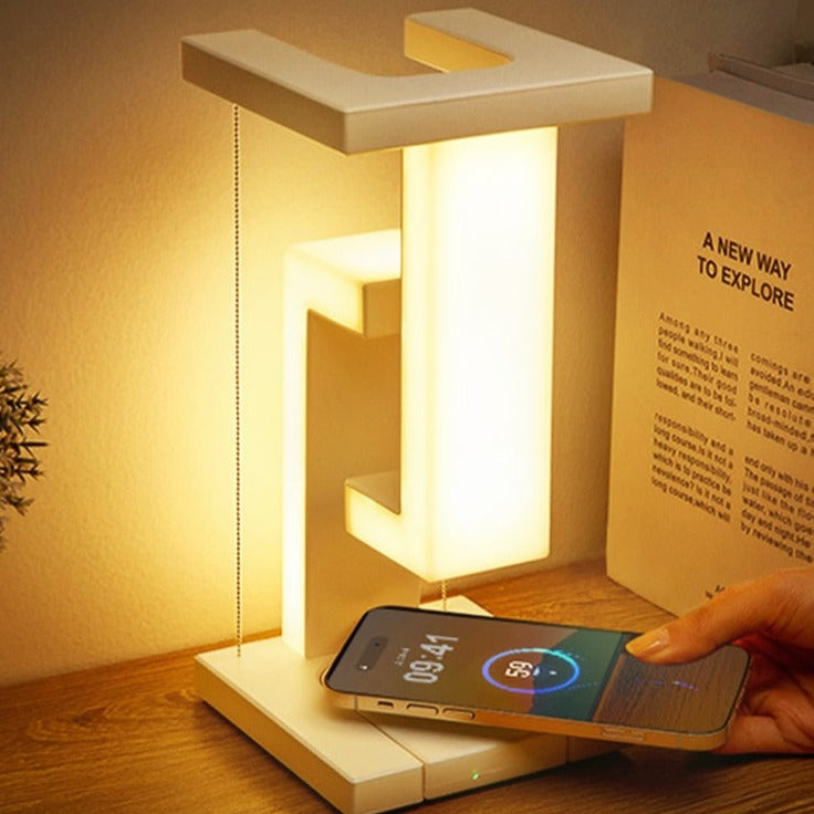 Lampe de chevet suspendue avec chargeur sans-fil intégré