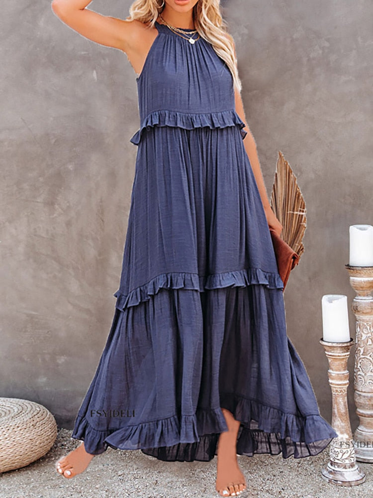 Robe longue à volants - Collection 2023