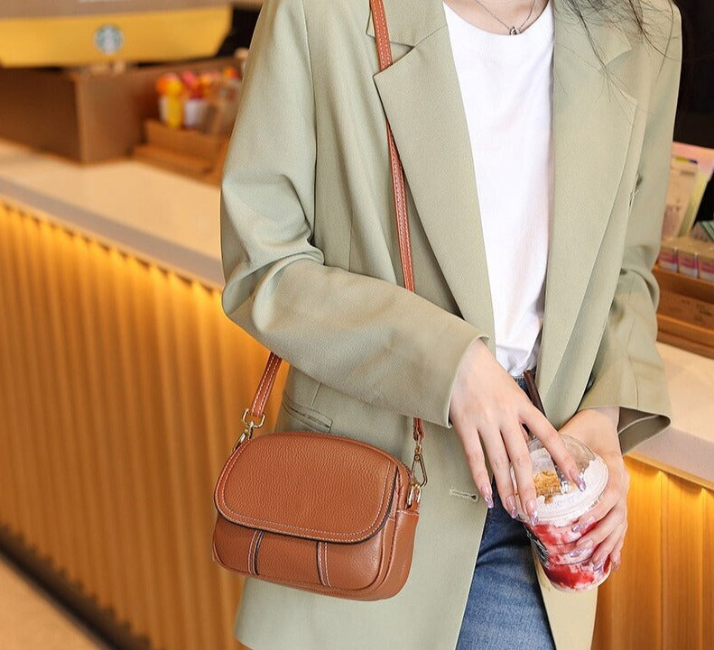 Petit sac à bandoulière en Cuir souple