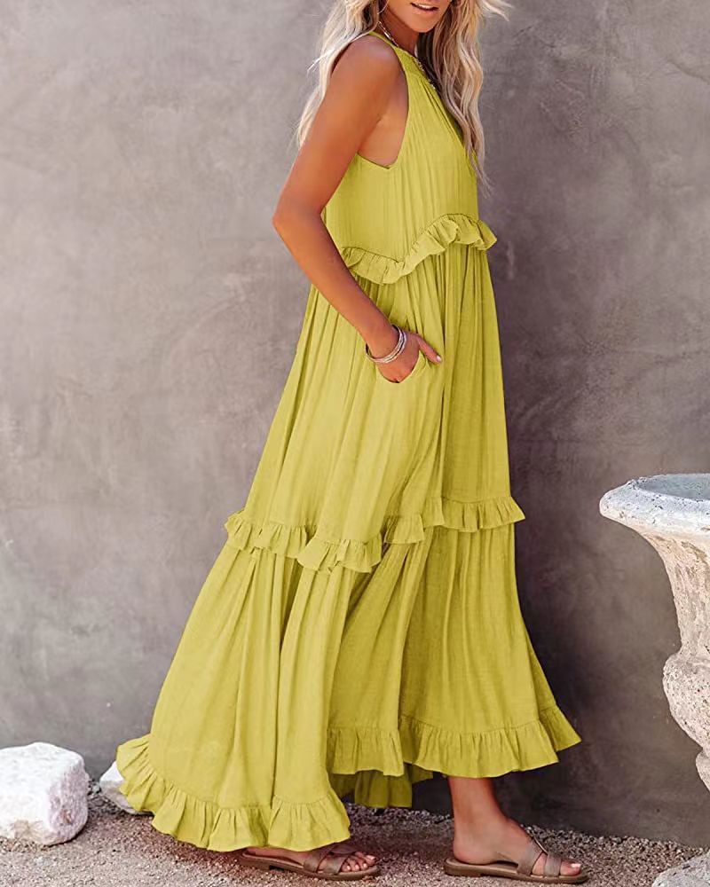 Robe longue à volants - Collection 2023