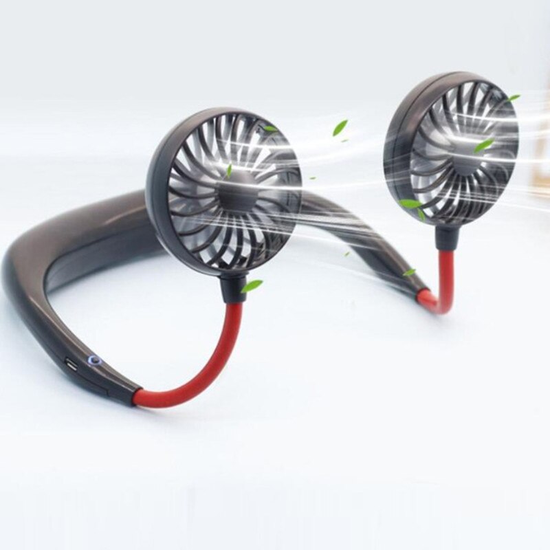 Mini ventilateur portable USB tour de cou rechargeable