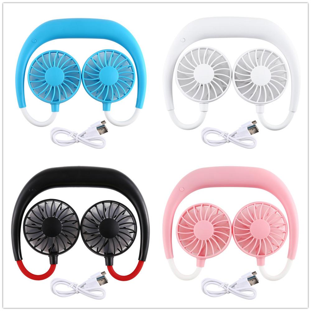 Mini ventilateur portable USB tour de cou rechargeable