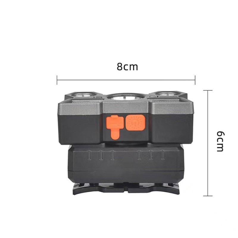 Lampe frontale à LED à cinq têtes