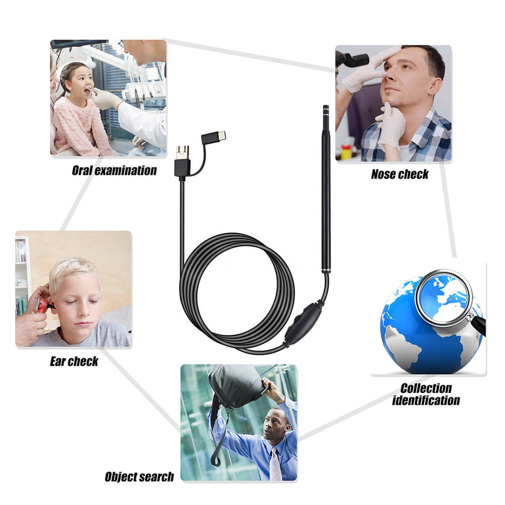 Caméra Otoscope HD - Micro USB, USB, USB Type-C
