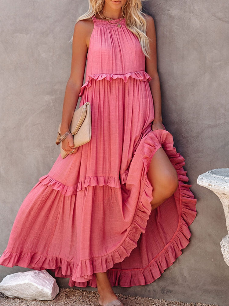 Robe longue à volants - Collection 2023