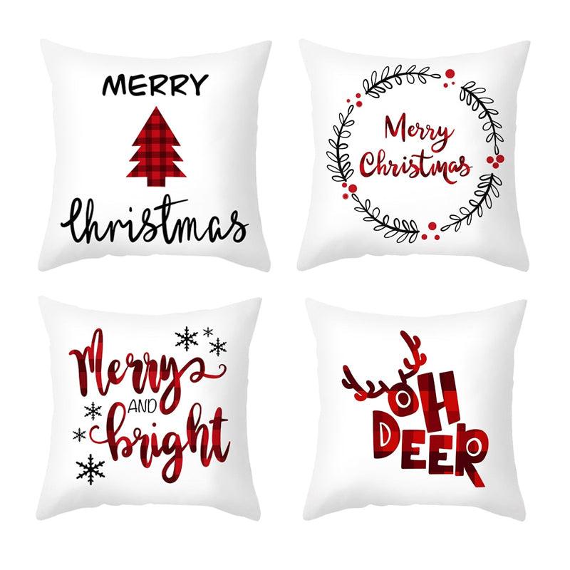 Lot de 4 Housses de coussin de Noël - DealValley