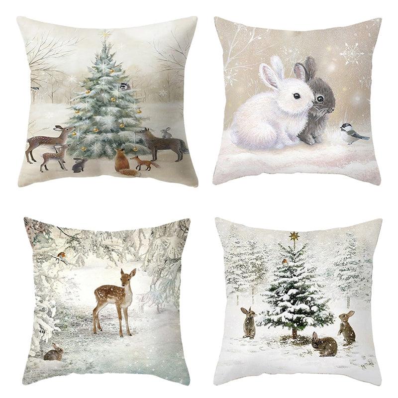 Lot de 4 Housses de coussin de Noël - DealValley