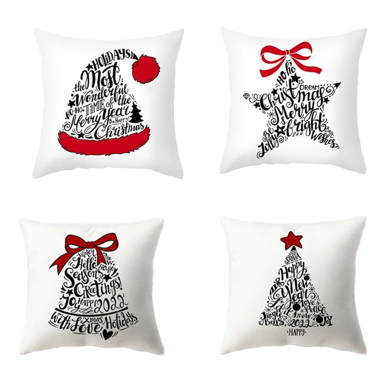 Lot de 4 Housses de coussin de Noël - DealValley