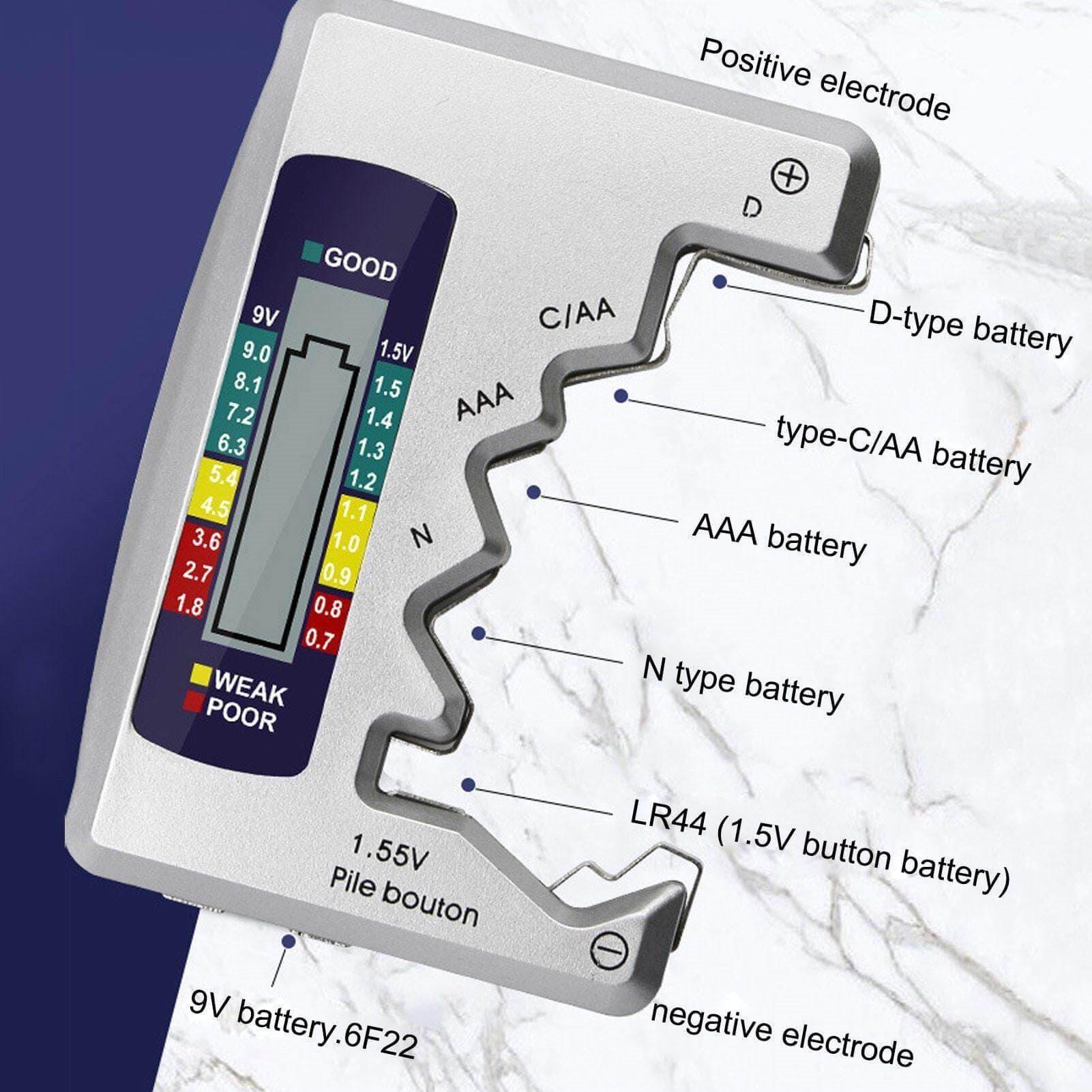 Testeur universel de capacité de batterie à écran LCD - DealValley