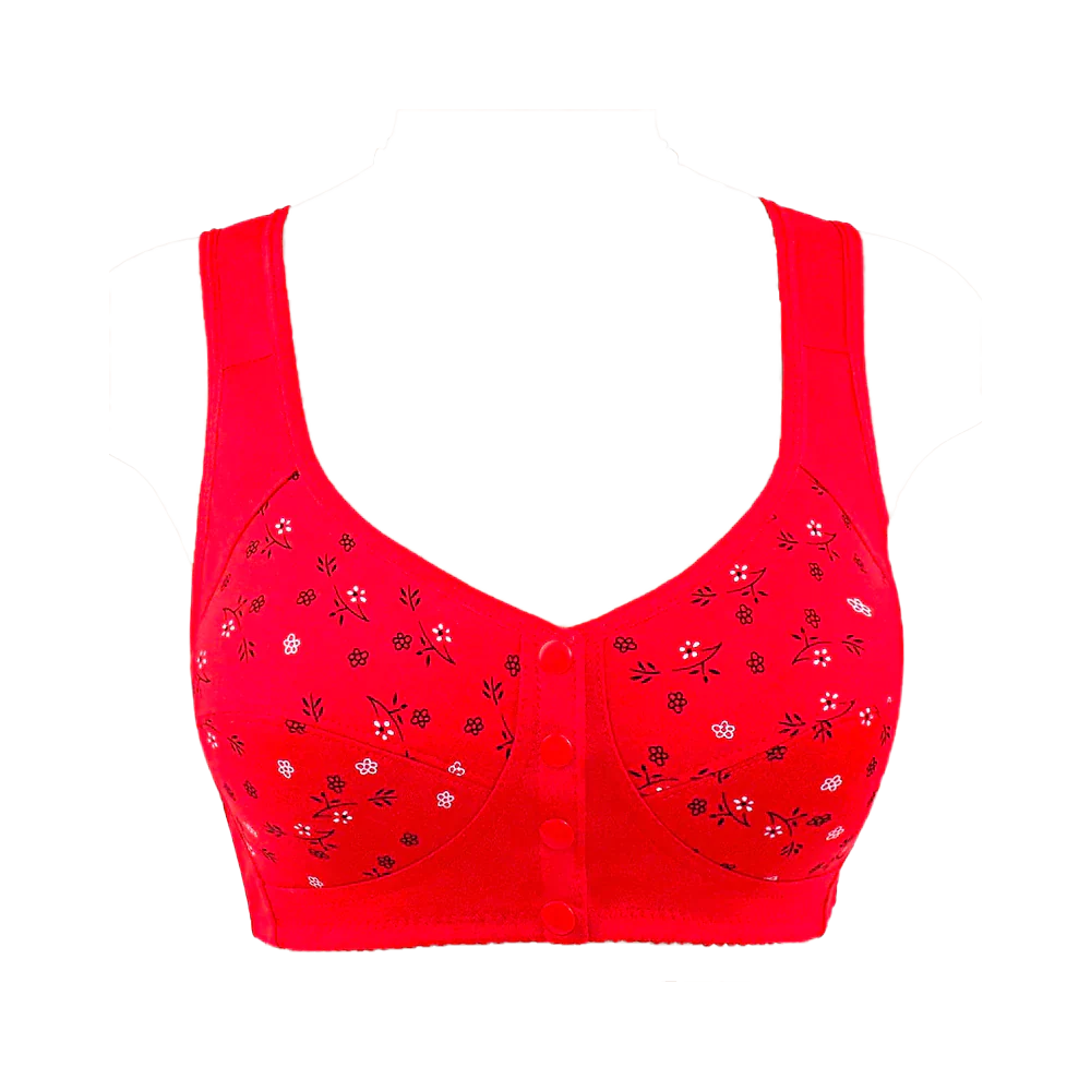 Soutien-gorge 100% coton à imprimé floral