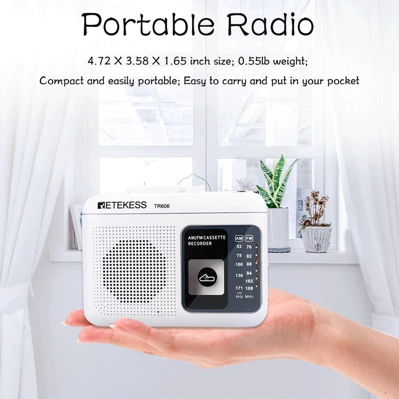 Radio Cassette Portable FM/AM avec Enregistreur