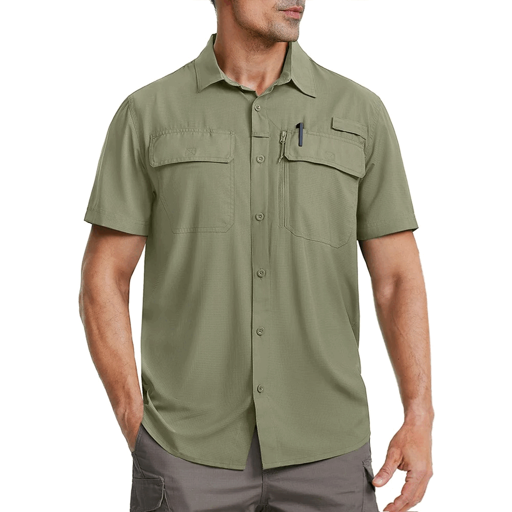 Chemise Cargo Homme Anti-UV à Séchage Rapide