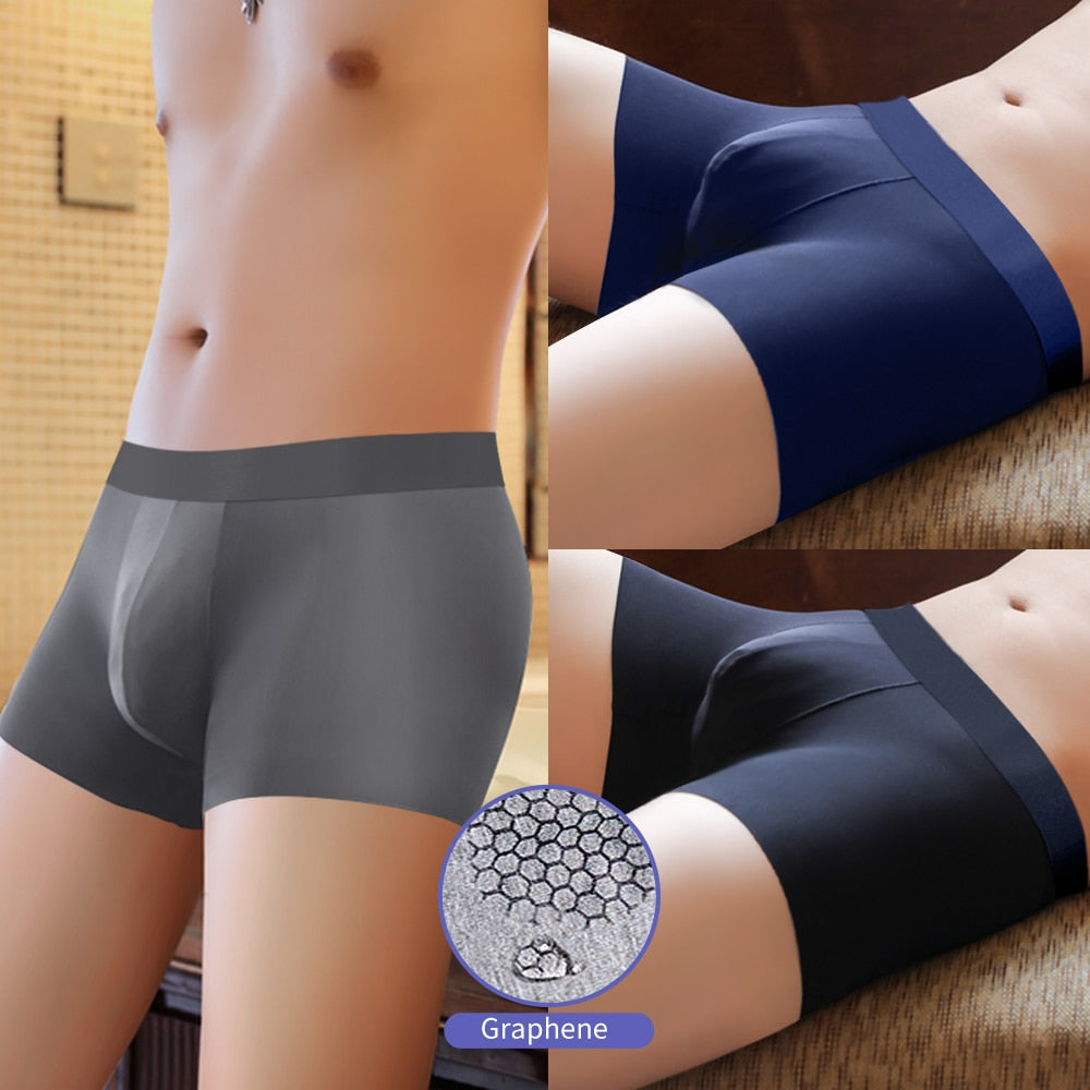 Lot de 4 Boxer en soie glacée anti bactérien