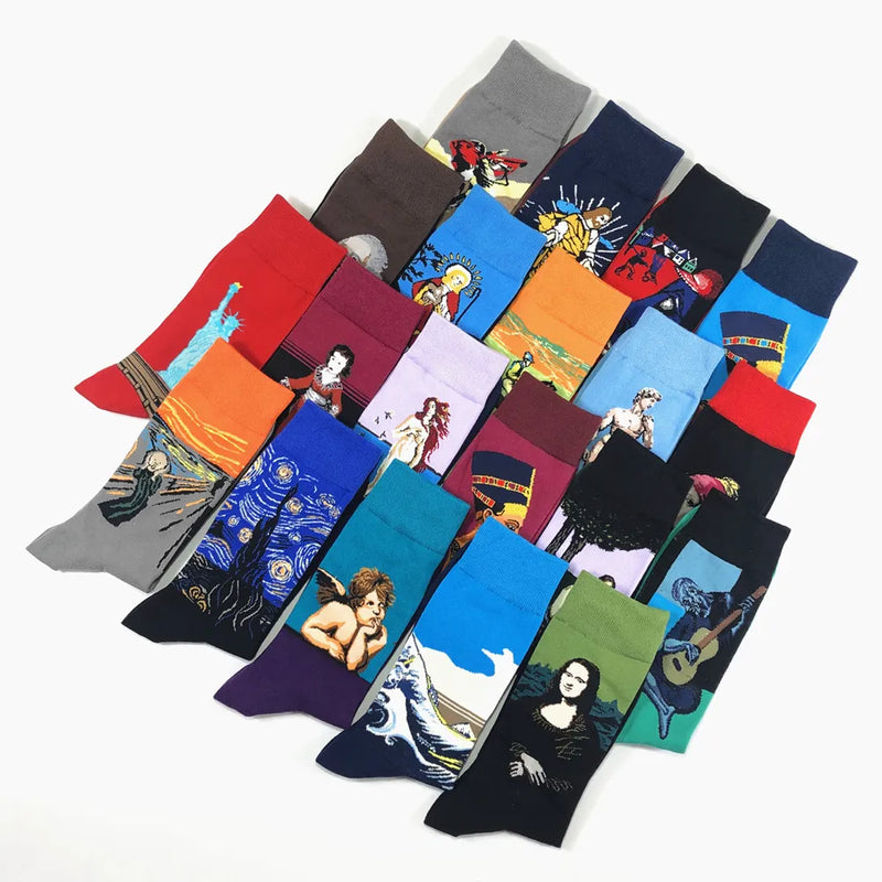 Lot de 10 paires de chaussettes fantaisies en coton