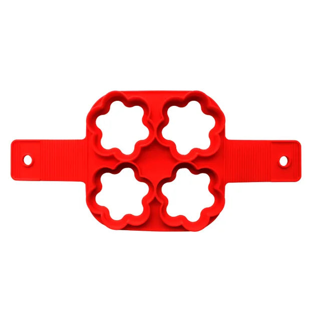 Moule en Silicone Anti-adhésif pour Crêpes & Oeufs - 4 Formes